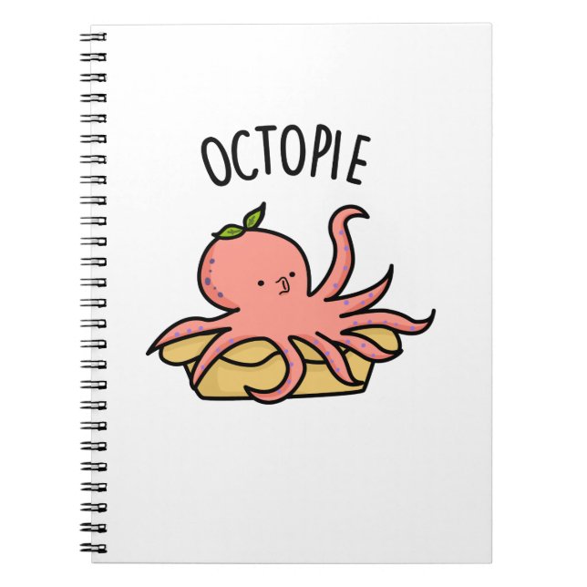 Octo-paj Funny Octopus Paj Pun Anteckningsbok (Framsidan)