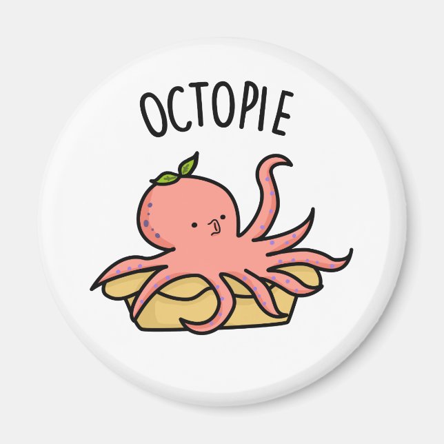 Octo-paj Funny Octopus Paj Pun Magnet (Framsidan)