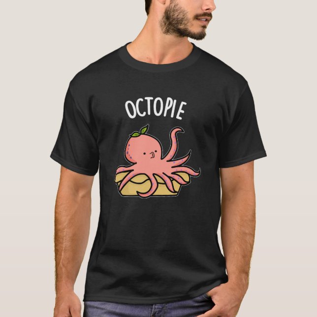 Octo-paj Funny Octopus Paj Pun Mörk BG T Shirt (Framsida)