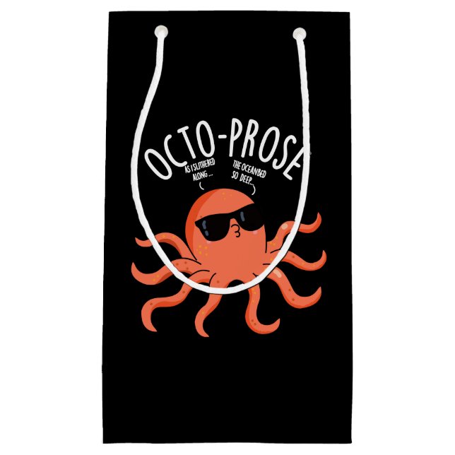 Octo-prosa Rolig Bläckfisk Puns Mörk Bakgrund (Framsidan)