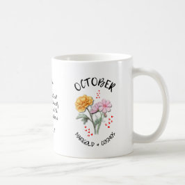 OCTOBER Birth Month Flower Personlig Christian Kaffemugg