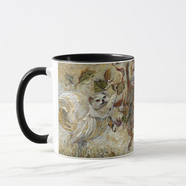 October Fun Whimsical Autumn Forest Animals  Mugg (Vänster)