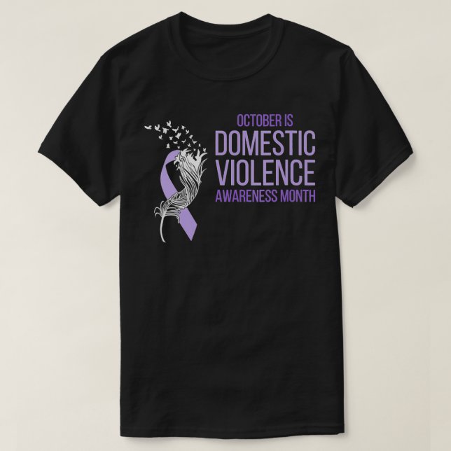 October is Domestic Violence Awareness Ribbon And  T Shirt (Design framsida)