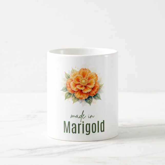 October Marigold  Flower Mug | Coffee Cup Kaffemugg (Center)