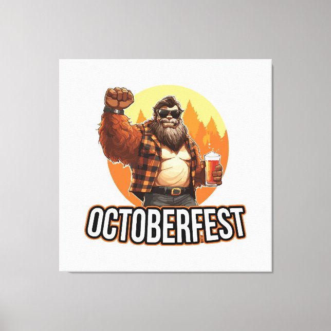 Octoberfest Bigfoot  Canvastryck (Framsida)