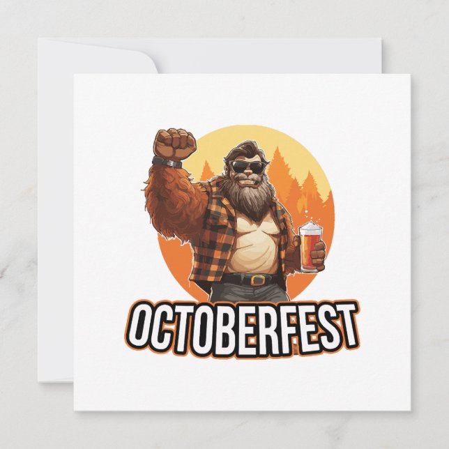 Octoberfest Bigfoot  Inbjudningar (Framsida)