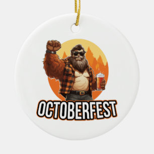 Octoberfest Bigfoot Julgransprydnad Keramik