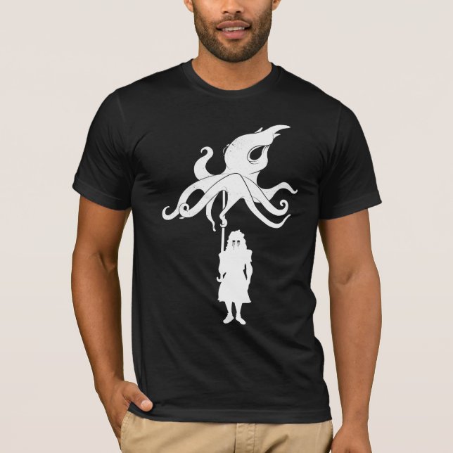 OCTOBRELLA: VITT på BLK-serie T-shirt (Framsida)