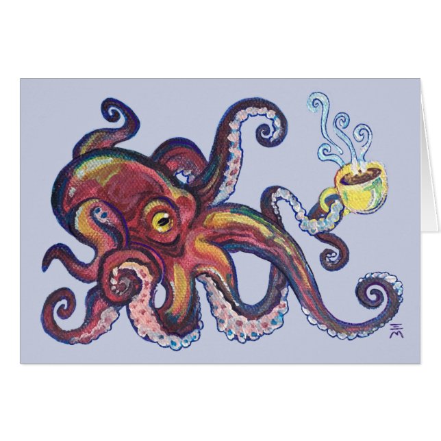 OctoCoffee Hälsningskort (Framsidan Horizontal)