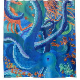 Octopacifica Shower Curtain