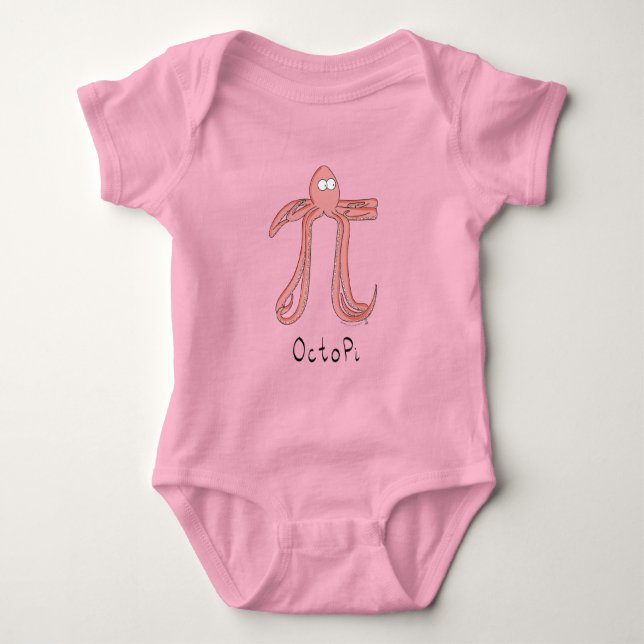 Octopi Cute Math Pi Day Baby Bodykosti T Shirt (Framsida)