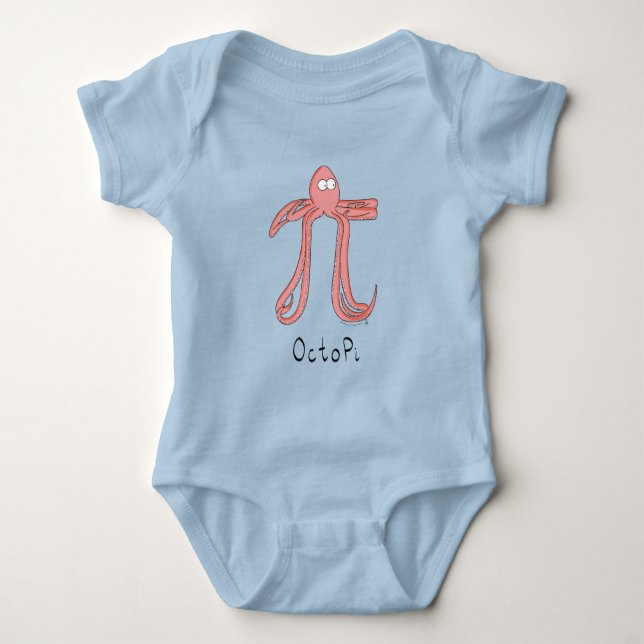 Octopi Cute Math Pi Day Baby Bodykosti T Shirt (Framsida)