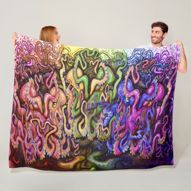 Octopi Fleece Blanket (På plats)