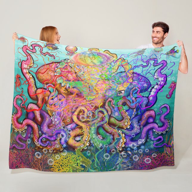 Octopi Fleece Blanket (På plats)