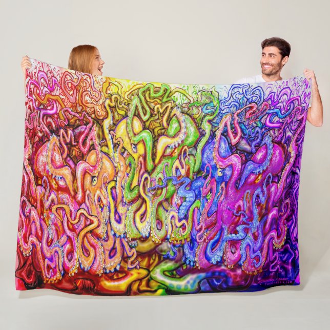 Octopi Fleece Blanket (På plats)