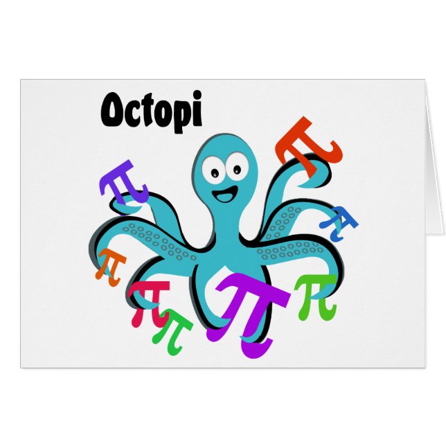 Octopi Hälsningskort (Framsidan Horizontal)