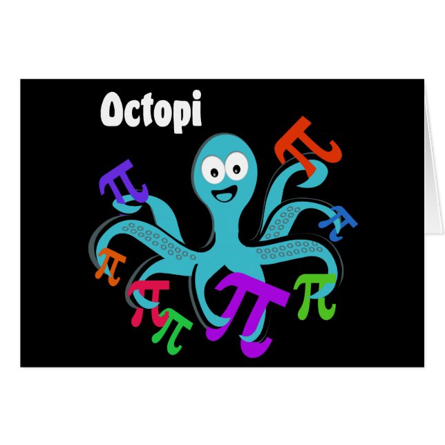 Octopi Hälsningskort (Framsidan Horizontal)