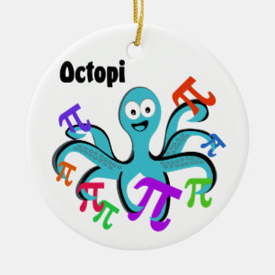 Octopi Julgransprydnad Keramik