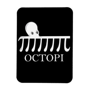 Octopi - Lättbuk (Pi Octopus Math) Magnet