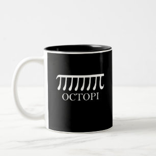 Octopi - Lättbuk (Pi Octopus Math) Två-Tonad Mugg