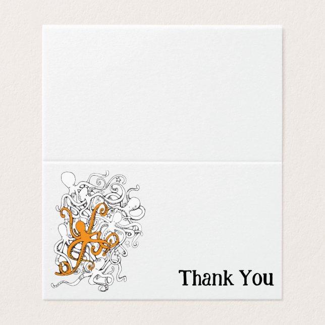 Octopi-Orange Kort (Utsida ovikt)