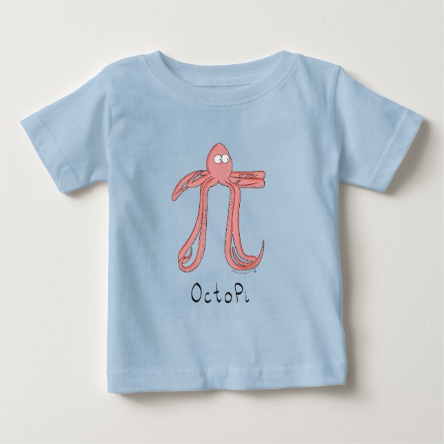 Octopi Pi Cute Math Pi Day Baby T-Shirt (Framsida)