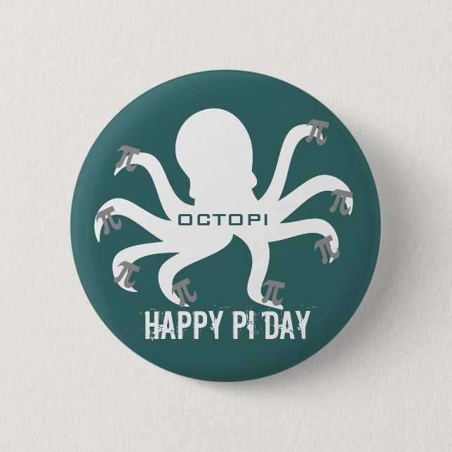 Octopi Pi Day Knapp (Framsida)