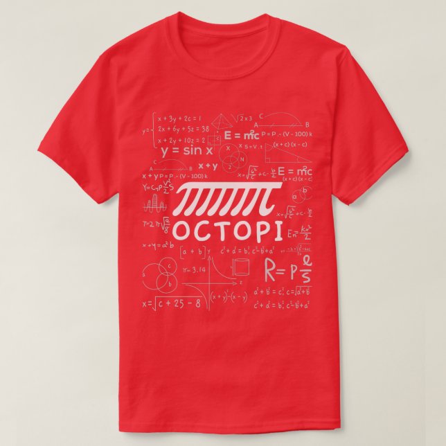 Octopi Pi Day Math Joke T Shirt (Design framsida)