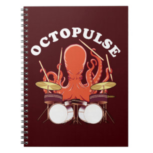 Octopulse   Octopus Drummer Anteckningsbok