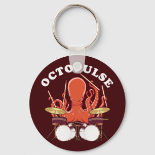Octopulse Octopus Drummer Nyckelring