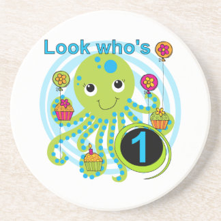 Octopus 1:a födelsedag T-shirts och presenter Underlägg