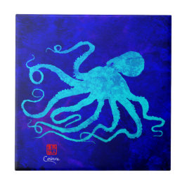 Octopus 6 R - Liten keramisk panel Kakelplatta