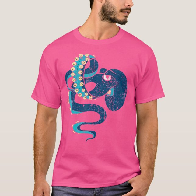 Octopus Älskare Sea Animal Dyka Octopus T Shirt (Framsida)