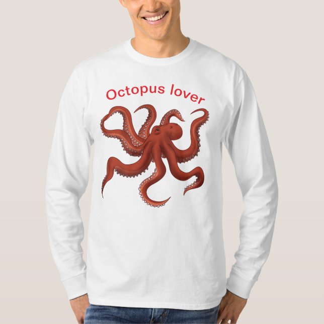 Octopus älskare t shirt (Framsida)