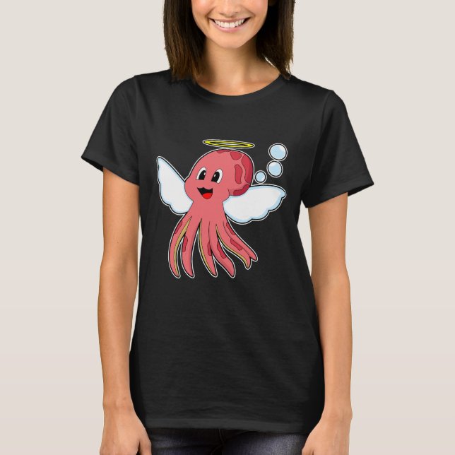 Octopus Angel vingar T Shirt (Framsida)