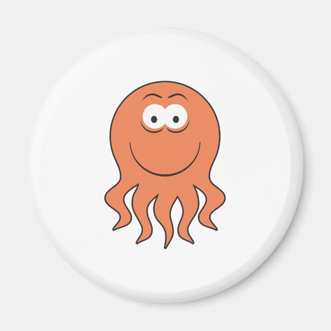 Octopus Ansikte Magnet (Framsidan)