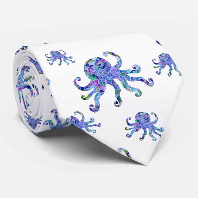 Octopus Aqua Mosaic Sea Life Seamless Mönster Slips (Rullad)