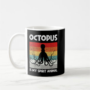 OCTOPUS ÄR MITT SPIRT DJUR, FUNNY OKTOBER KVINNOR  KAFFEMUGG