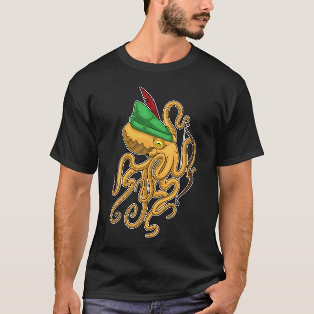 Octopus Archer Bow T Shirt (Framsida)