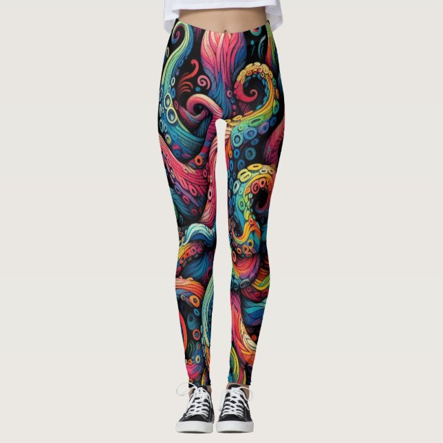 Octopus arms Leggings tout-imprimé (Framsida)