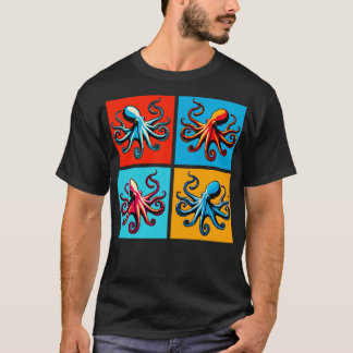 Octopus Art Trendig Marine Life T Shirt