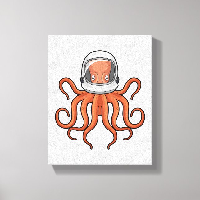 Octopus as Astronaut Canvastryck (Framsida)