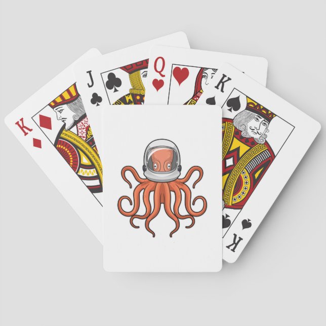 Octopus as Astronaut Casinokort (Baksidan)