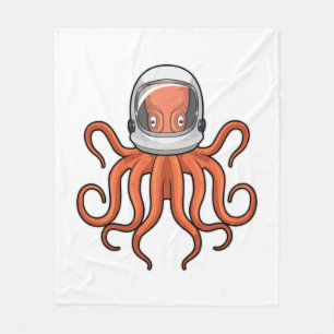 Octopus as Astronaut Fleecefilt