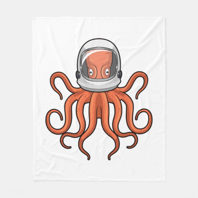 Octopus as Astronaut Fleecefilt (Framsidan)