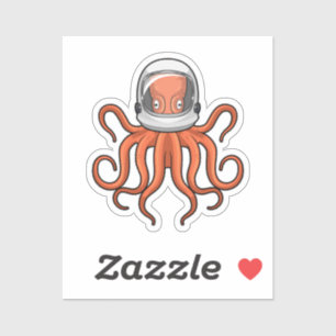 Octopus as Astronaut Klistermärken