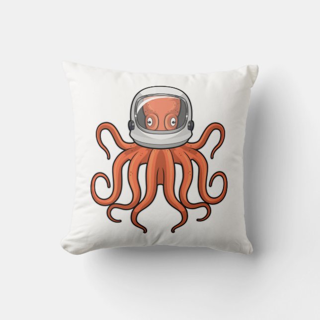 Octopus as Astronaut Kudde (Framsida)