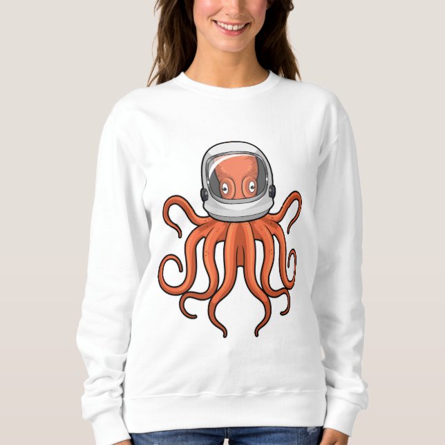 Octopus as Astronaut T Shirt (Framsida)