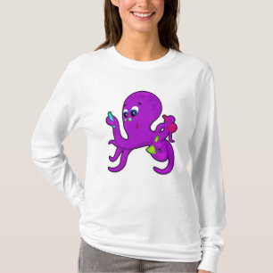 Octopus as Teacher med laboratorieutrustning T Shirt