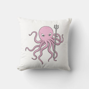 Octopus as Wizard med Trident Kudde